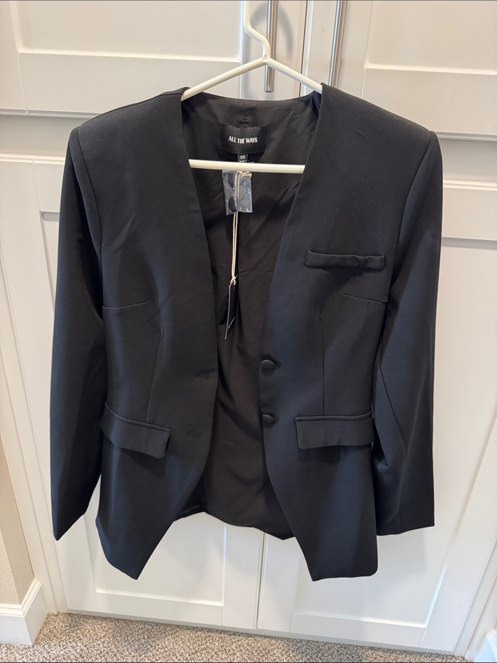 All The Ways Black Open-Front Blazer